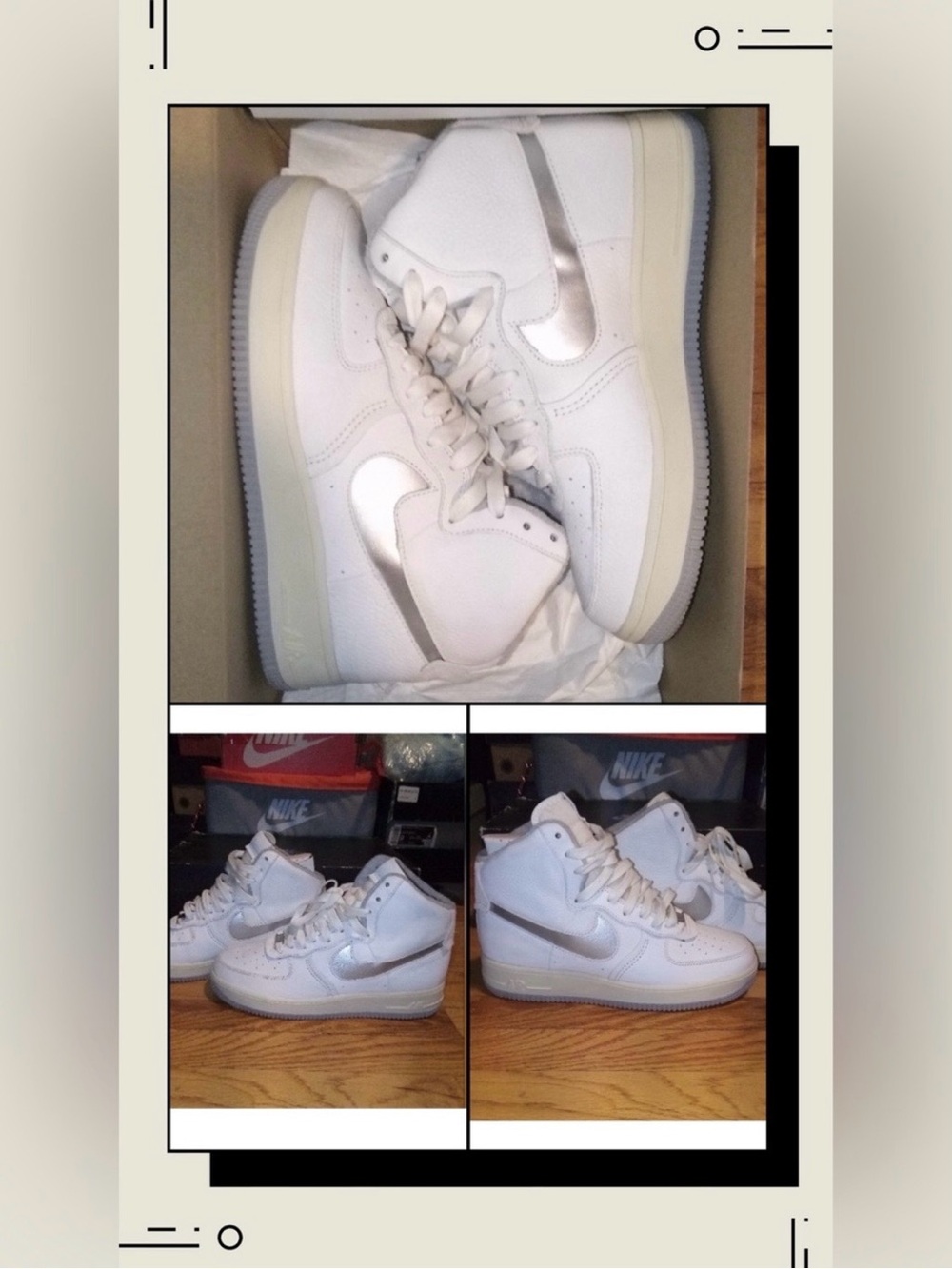 Nike Air Force One High Sculpt White & Silver Nike AF1 High BRAND NEW